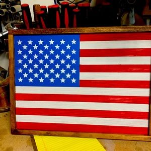 Hand crafted American flag